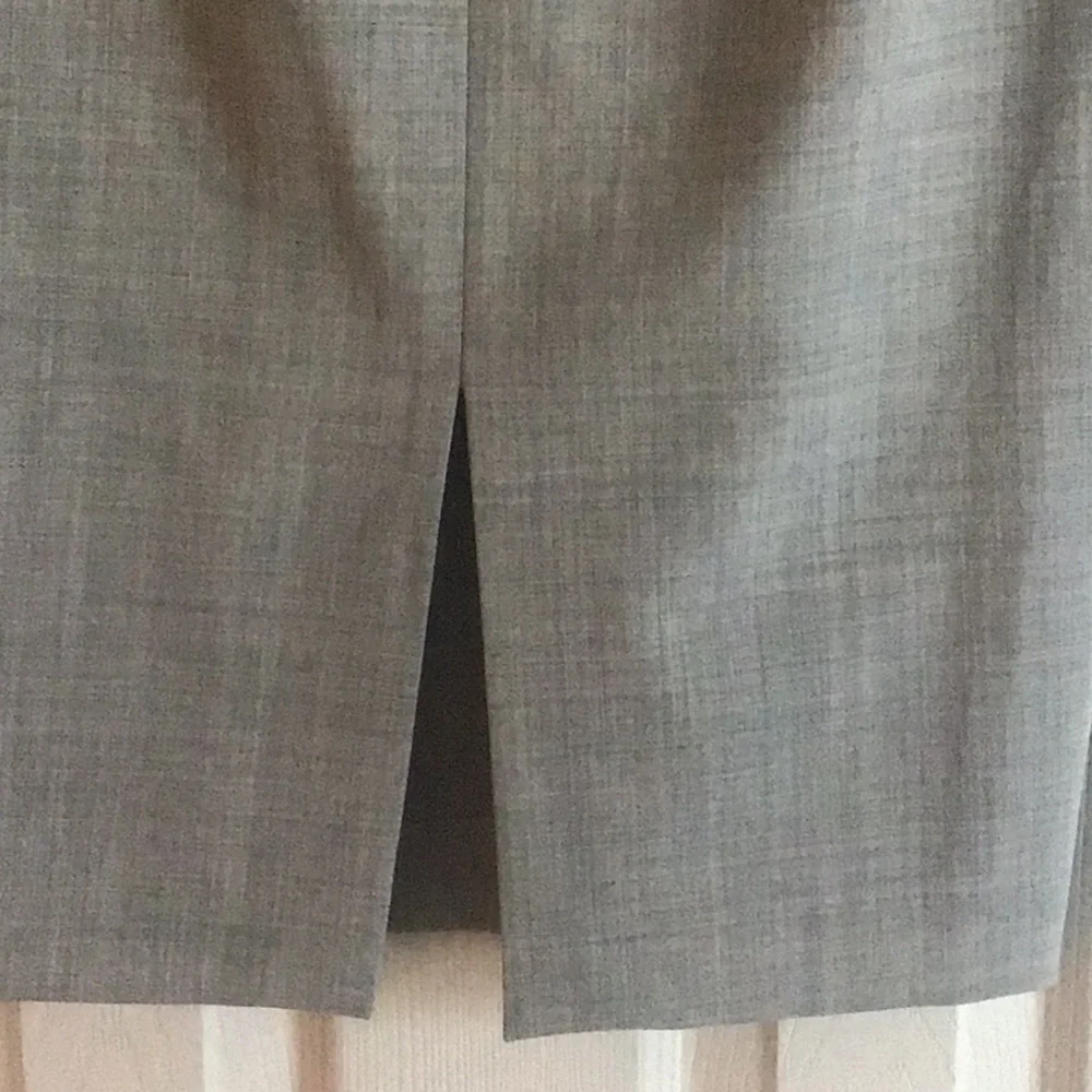 Vintage pencil back slits skirt heather grey 2 Victorias secret